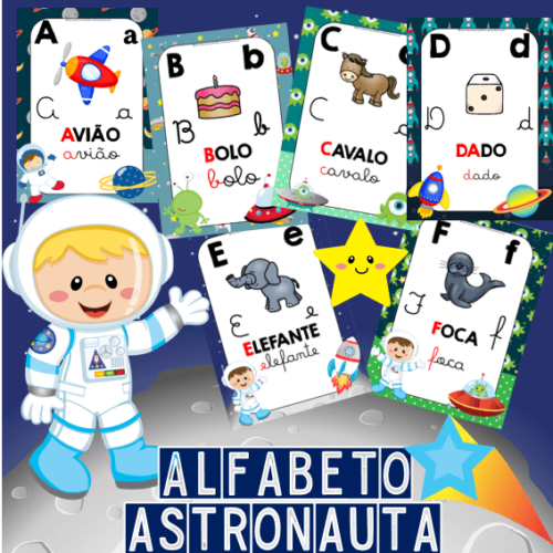 Prepare-se para mergulhar no mundo dos pôsteres educativos mais fascinantes! Conheça os incríveis 26 Pôsteres do Alfabeto Astronauta,