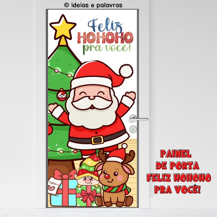 Painel de Porta Natal Feliz HOHOHO