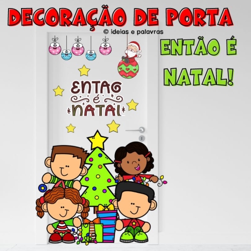 decoração de porta natalina