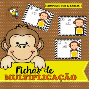 Fichas de Multiplicação | Atividades de Alfabetização Matemática