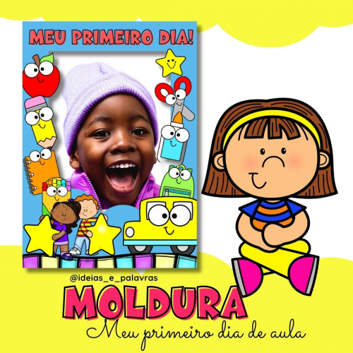 Celebre o "Meu Primeiro Dia de Aula" com nossa encantadora Moldura para Foto!