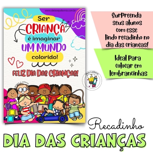 Recadinho de Dia das Crianças para imprimir