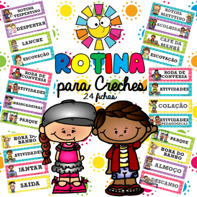 Rotina para Creches 24 Fichas | Educação Infantil